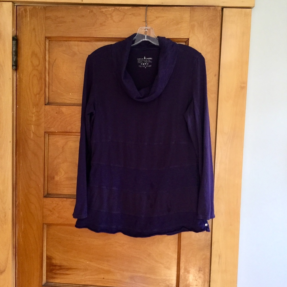Neon Buddha Cowl Neck Yoga Top.       F028